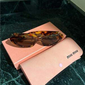 Miu Miu Brown Tortoise Sunglasses